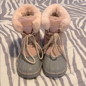 London Fog girls pink snow boots